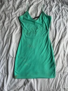 FASHION NOVA NWT TEAL SEA FOAM GREEN MINI DRESS